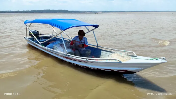 Canoa+motor popa Yamaha 15 hp