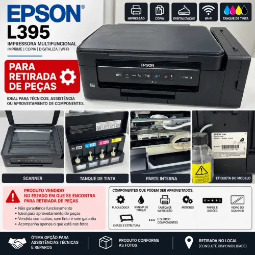 Impressora EPSON L395 (Retirada de peças)