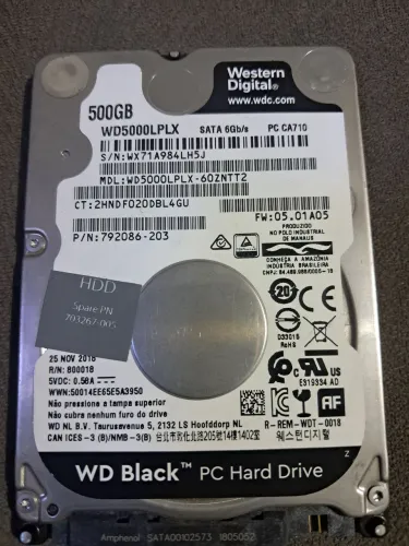 HD 500GB para notebook DVR e videogame