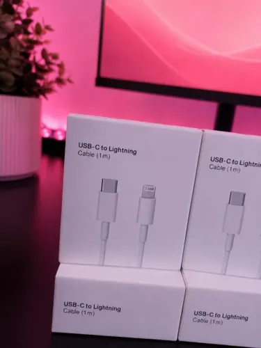 Cabo iPhone Lightning USB-C 1 Metro Novo.<br>R$25