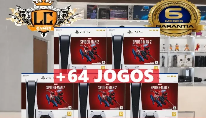 PLAYSTATION 5 FISICO COM: O6 MES GARANTIA e 65 JOGOS TOP e BRINDES I LOJA FISICA