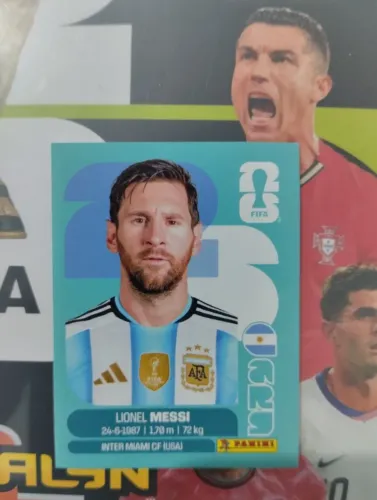 Figurinha Messi álbum da Copa