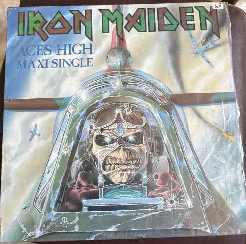 Disco Vinil Iron Maiden - Aces High Maxi Single edição 1985.