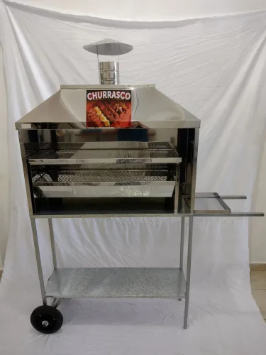 Carrinho de churrasco churrasqueira 80cm