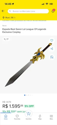 ESPADA COLECIONADOR DO GAREN/LOL