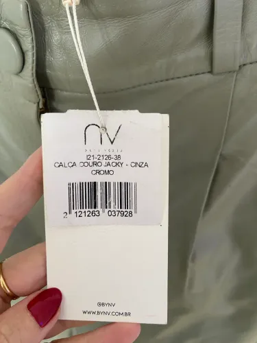 Calça de couro legítimo nv Nati vozza