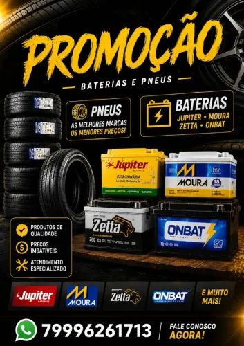 Pneus carro moto e bateria preços especiais 