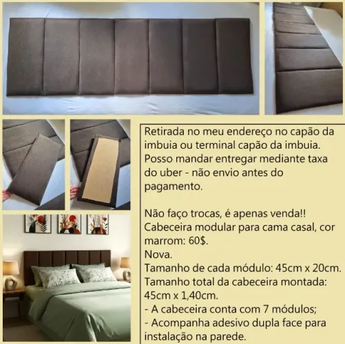 Cabeceira de cama casal nova