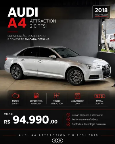 Audi A4 Attraction 2.0 TFSI 190cv S Tronic 2018
