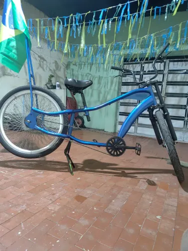 Bicicleta Chopper Lowrider Customizada ? Azul Candy Metallic