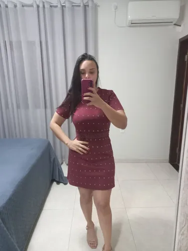 VESTIDO DE CAMURÇA CARLOTA COSTA- NOVO TAM G