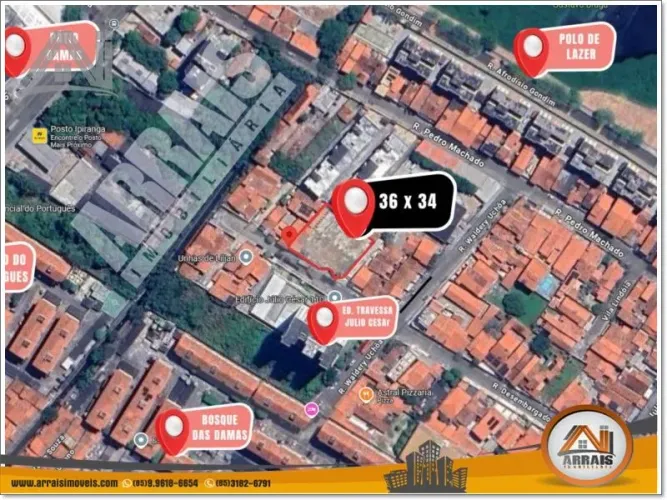 Terreno à venda, 1224 m² por R$ 1.100.000,00 - Damas - Fortaleza/CE