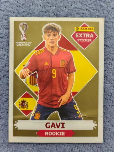 Figurinha Rookie GAVI Ouro Copa do Mundo 2022