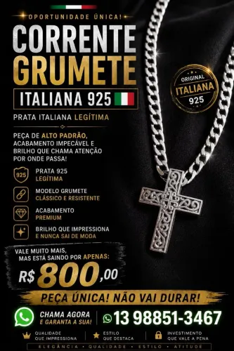 Corrente de prata 925 italiana