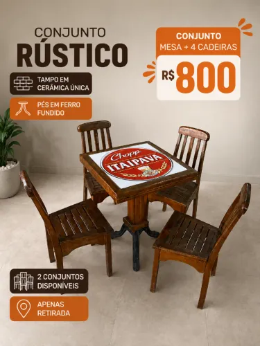Conjunto de mesa com cadeira