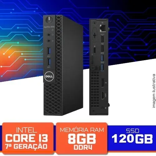 Pc Computador - Mini Optiplex 3050 i3 7Th + SSD