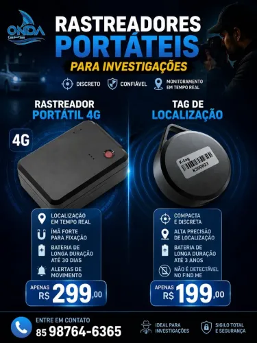 Rastreador portátil para investigações