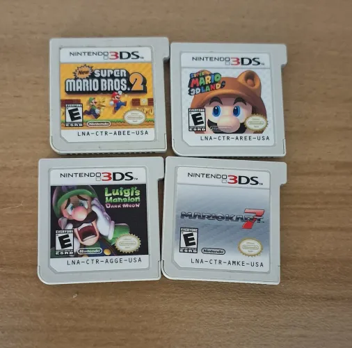 4 jogos 3ds apenas cartuchos sem capinha