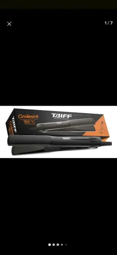 Chapinha Cerâmica Taiff Bivolt Titanium Preto- 110V ou 220V