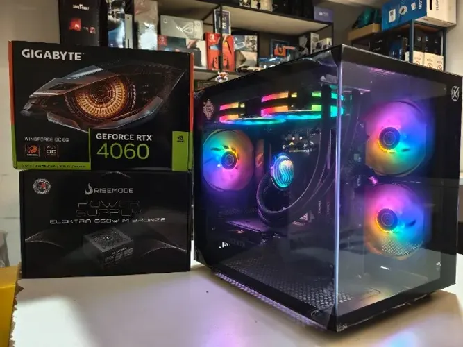 Pc gamer Ryzen 7 5700X, 16GB ram DDR4, RTX 4060 8GB, M2 nvme 512GB, parcelo no cartão