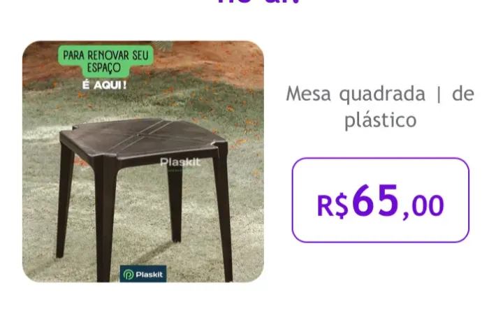 Mesa de plástico 