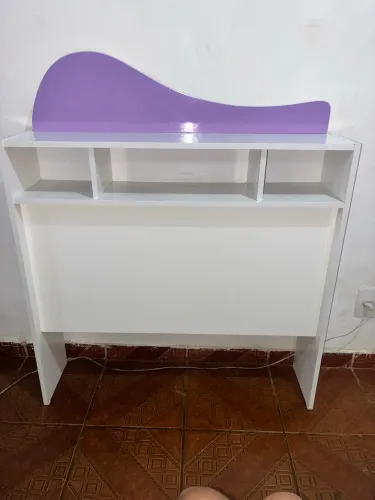 Cabeceira de solteiro roxa menina