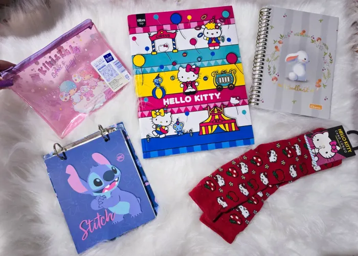 Papelaria fofa material escolar