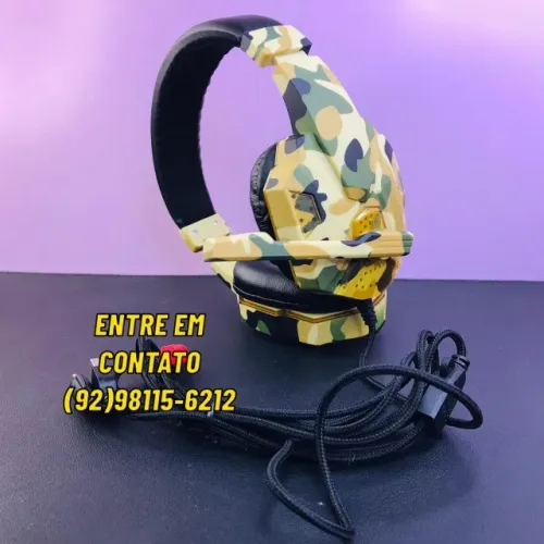 Fone Gamer Headseth Com Microofone Embutido Do Exercito Completo - Entregamos das 9 até 22