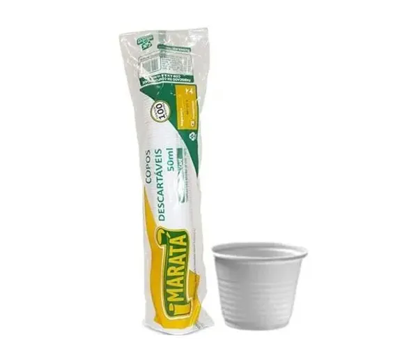 Copo descartavel para cafe 50 ml embalagem com 100 unidades