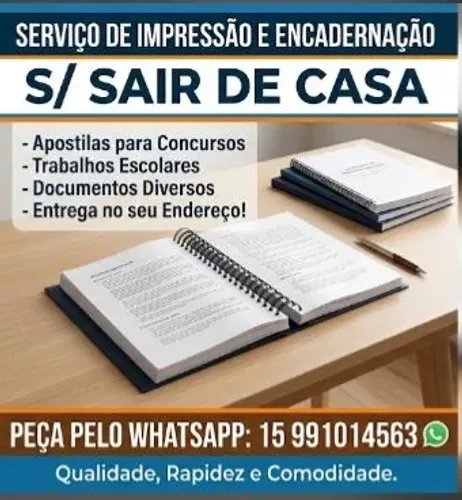 Imprima apostilas, trabalhos e documentos sem sair de casa!