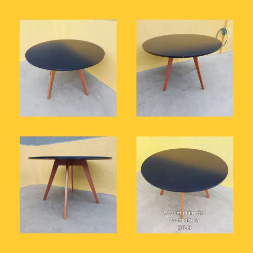 Mesa redonda 1.20cm preto 