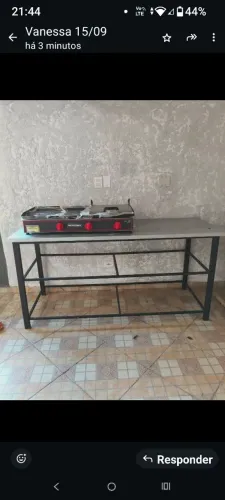 Chapa pra lanches e mesa