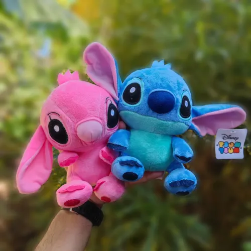 Ursinhos de pelúcia Stitch azul e rosa