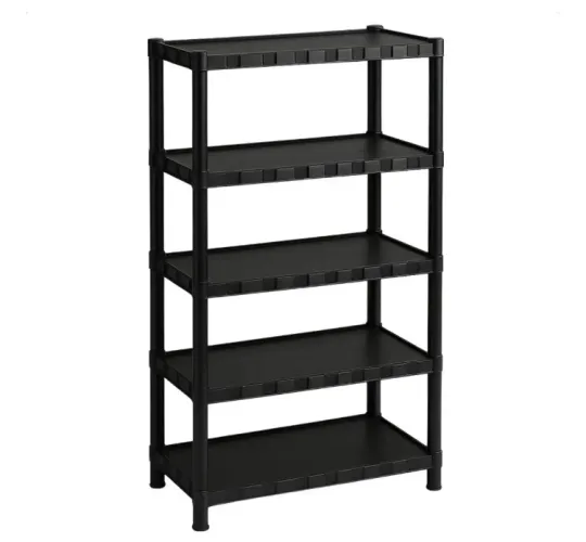Estante Plastica Modular 5 Prateleiras Multiuso Organizadora Preta - Marianopole