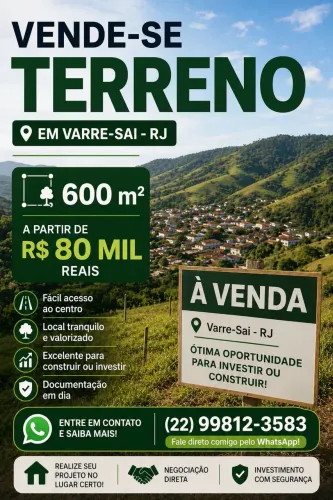 Terreno / chácara / posse varre sai 