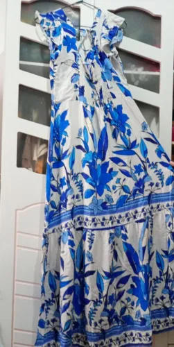Vestido estampado azul