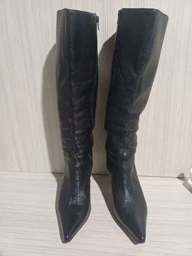 Bota Cano longo Couro