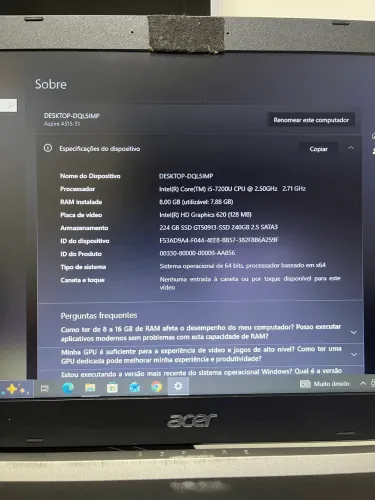 Notebook Acer