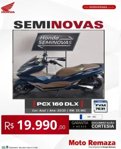 PCX 160 DLX 2023 ( TRANSF GRÁTIS )