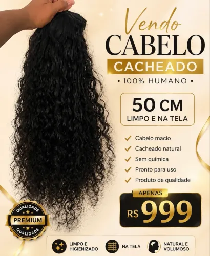 Cabelo cacheado Humano