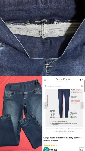 Calça jeans gestante Emma Fiorezi 
