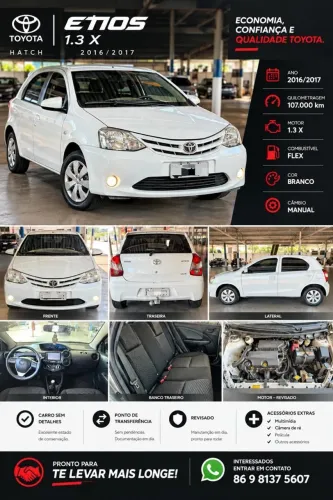 Toyota Etios X 1.3 Flex 16V 5P Mec. 2016