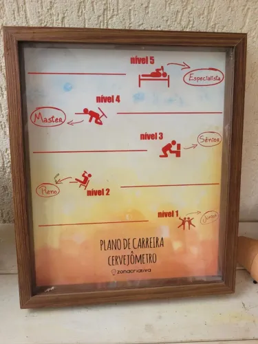 Quadro porta tampinha de cerveja