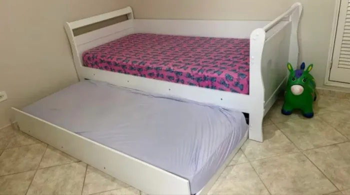 Bicama solteiro babá com auxiliar