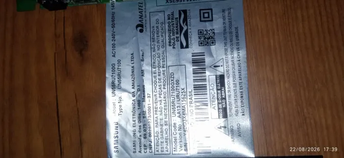 Conjunto de placa fonte + placa principal e alto falantes tv Samsung 55 polegadas