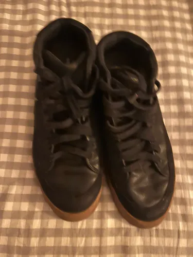 tênis osklen cano alto couro preto
