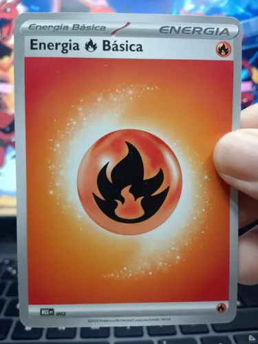 Carta Pokemon Energia Básica de Fogo