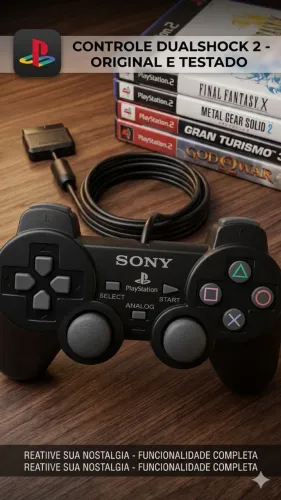 Controle original Playstation 2 (novo)