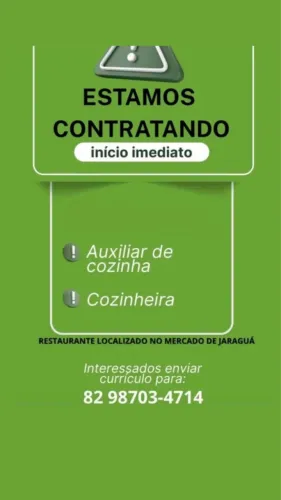 Vaga de emprego para cozinheiro 