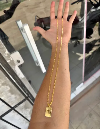 Conjunto corrente e pulseira 18k vernizada